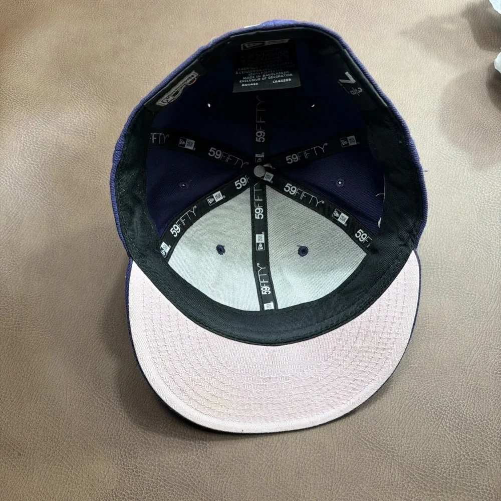 Vintage 90s Tampa Bay Devil Rays Hat Size 7-3/8 New Era Fitted 1998 Purple